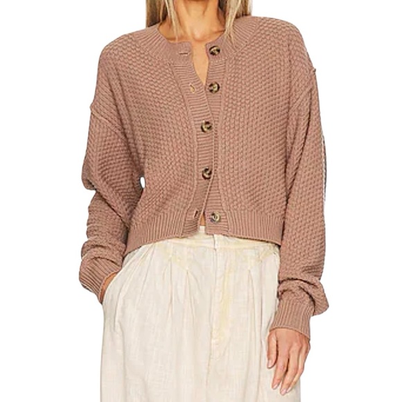 Free People Lila Bunny Brown Cardigan - Picture 11 of 13